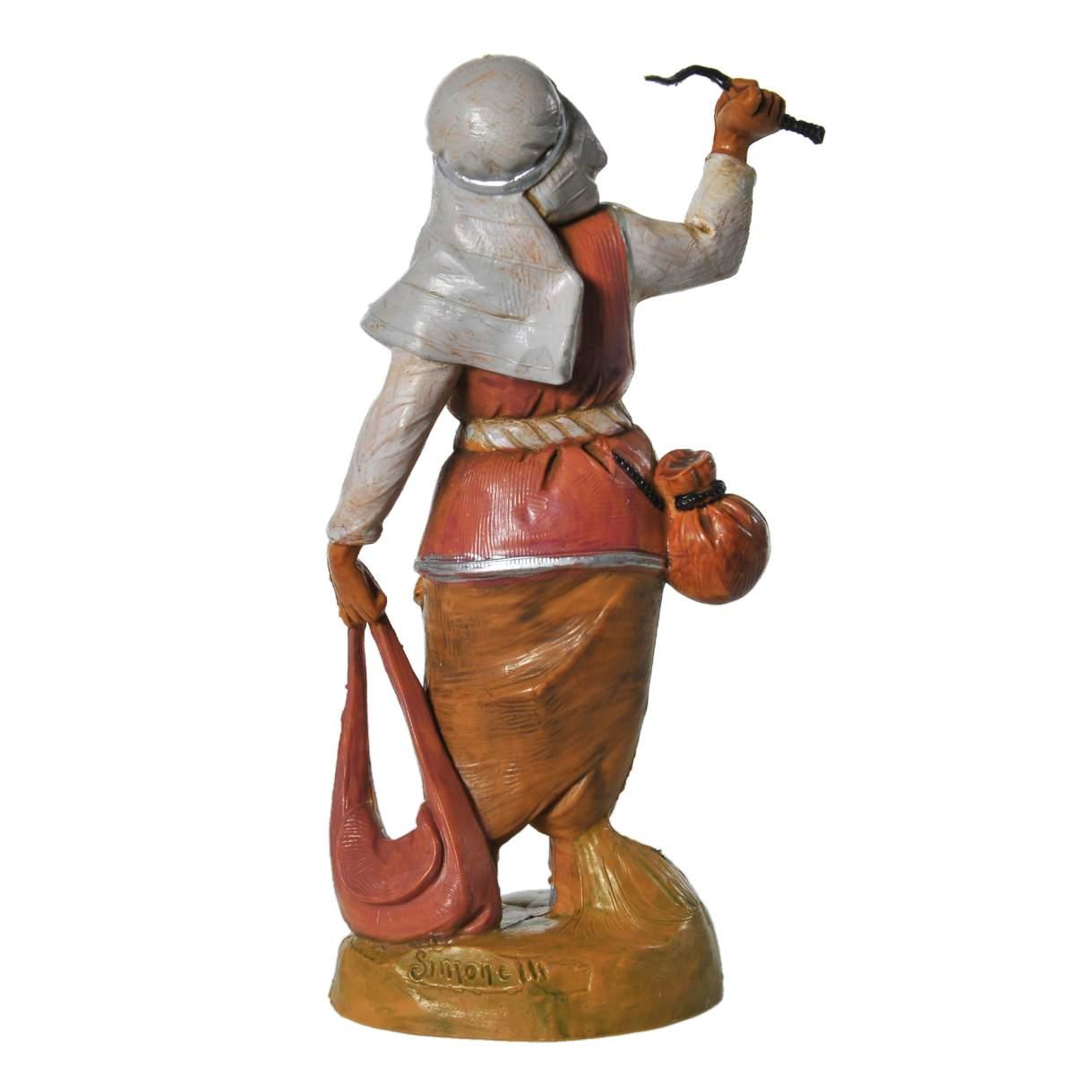 Statua presepe 12 cm pastore frusta
