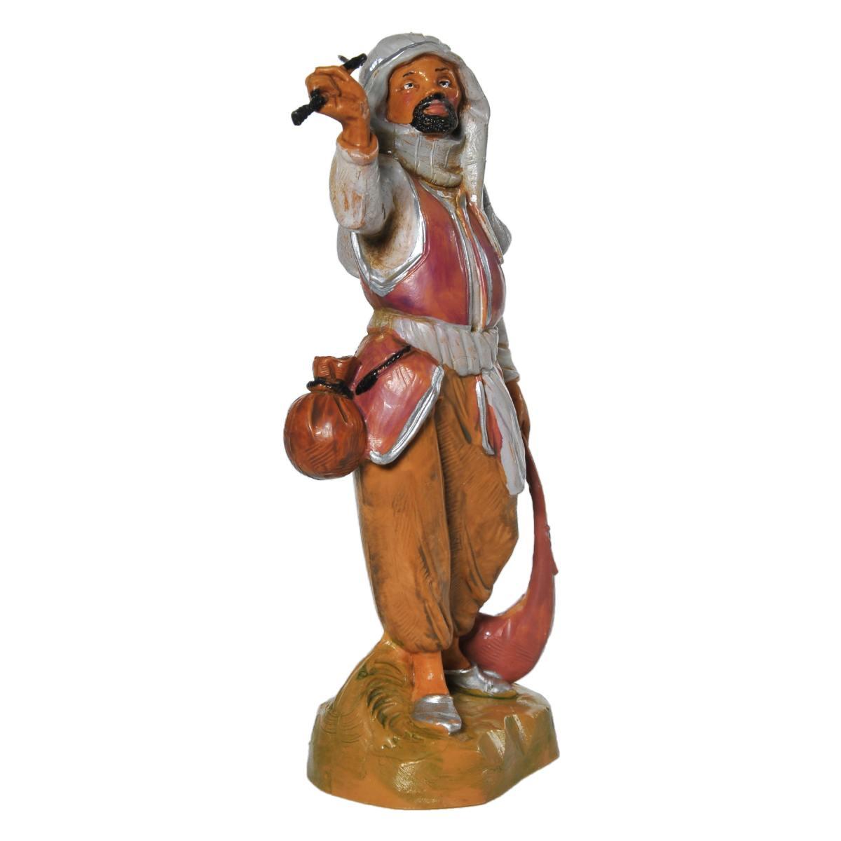 Statua presepe 12 cm pastore frusta