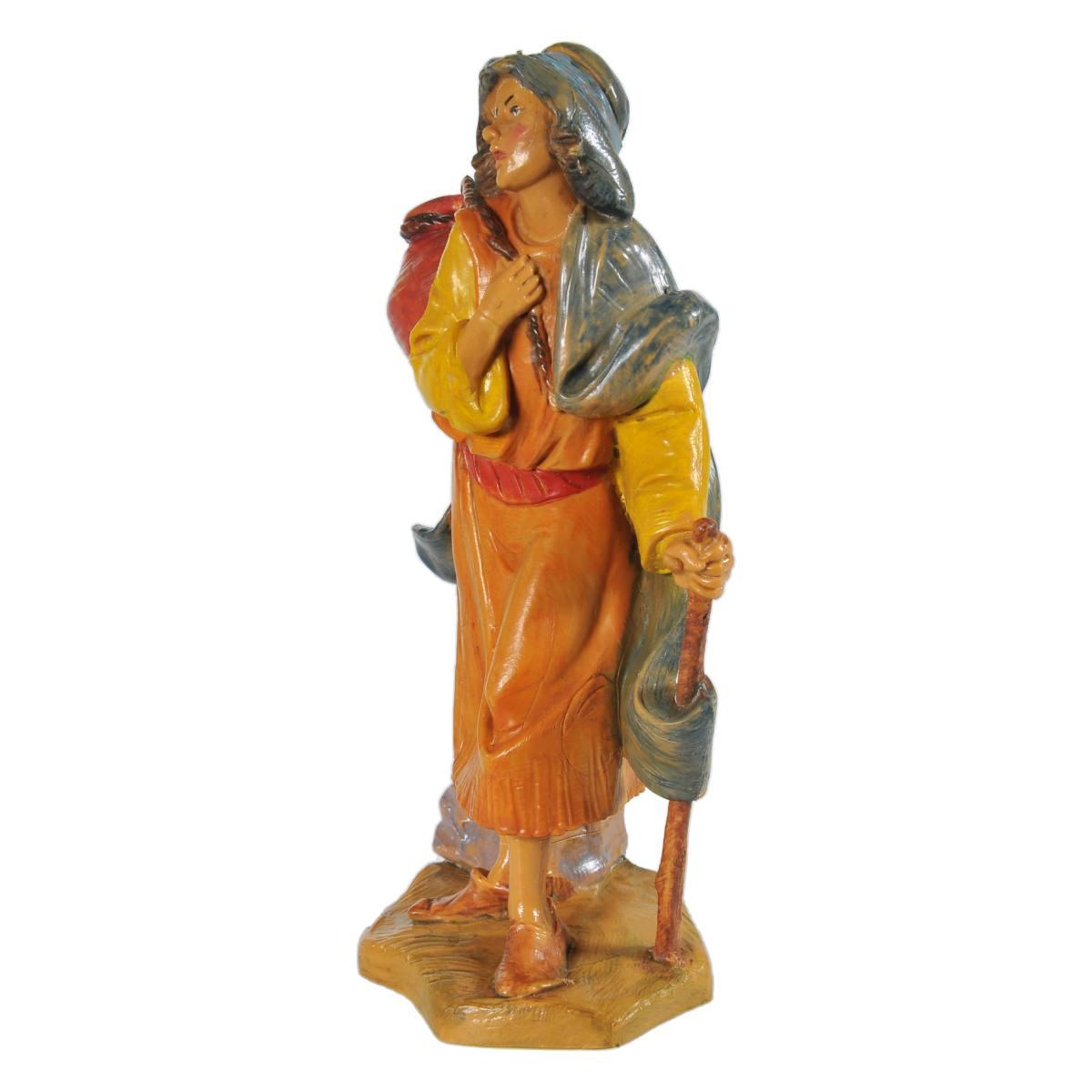 Statua presepe 12 cm pastore anfora