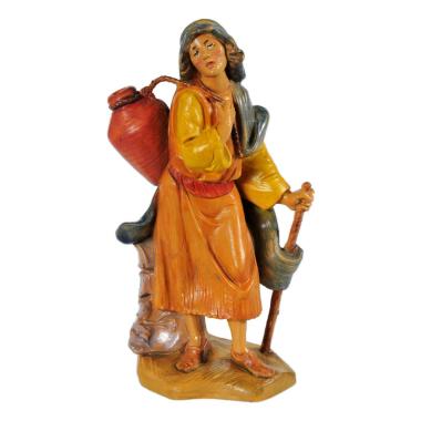 Statua presepe 12 cm pastore anfora