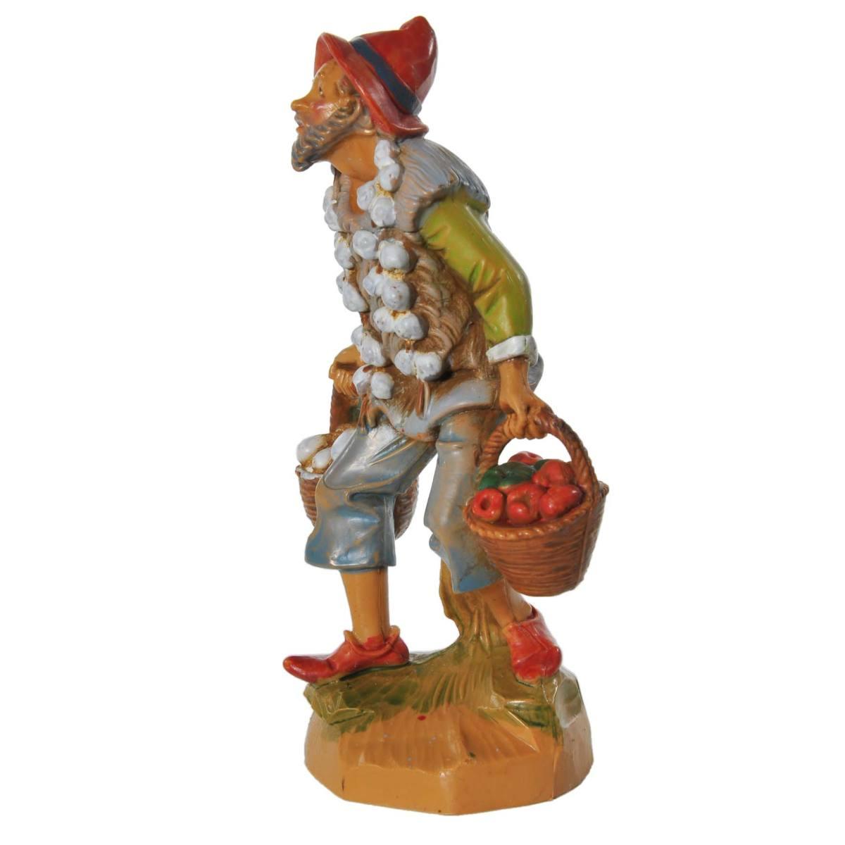 Statua presepe 12 cm pastore ortaggi