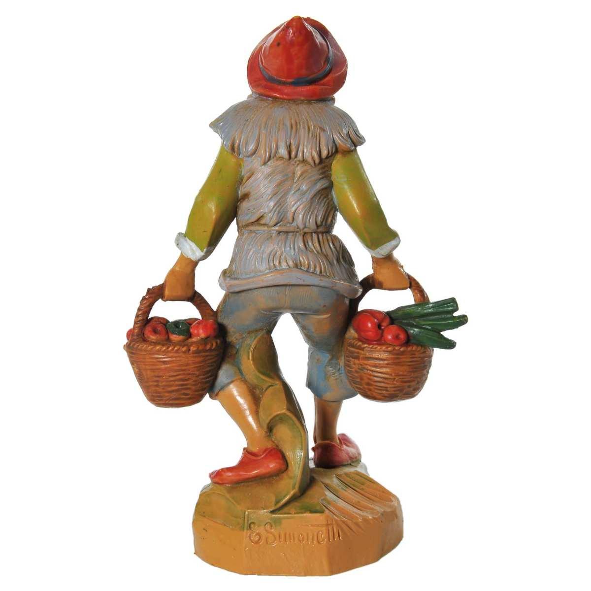 Statua presepe 12 cm pastore ortaggi