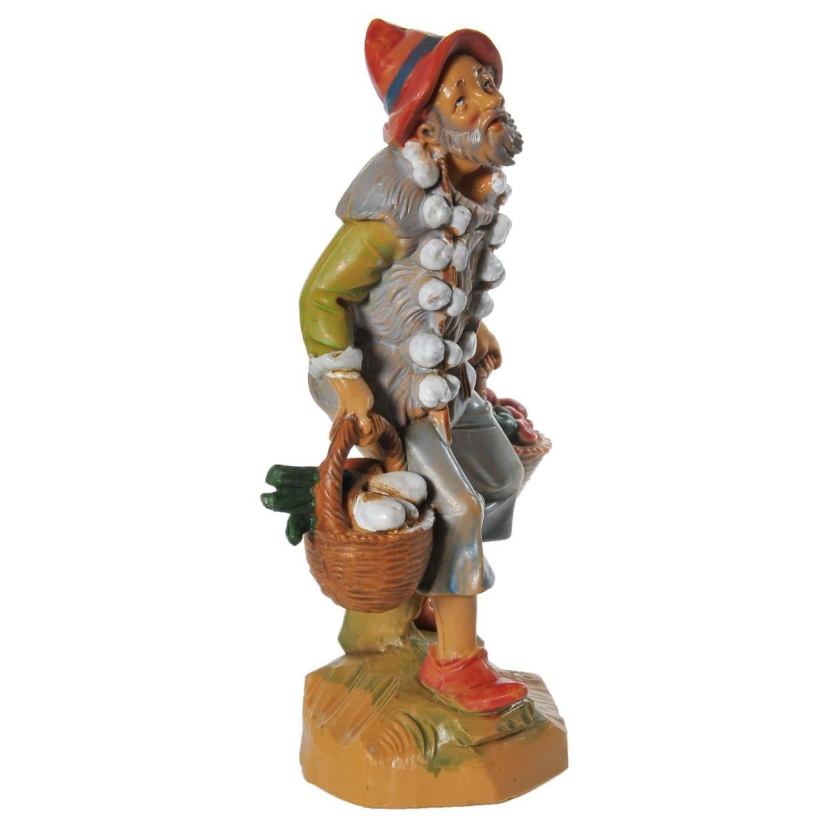 Statua presepe 12 cm pastore ortaggi