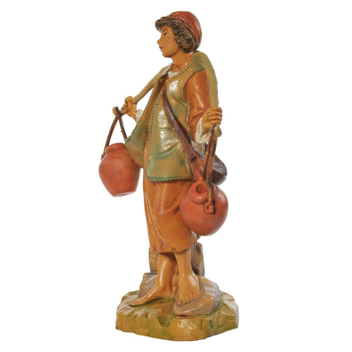 Statua presepe 19 cm pastore acquaiolo con secchi
