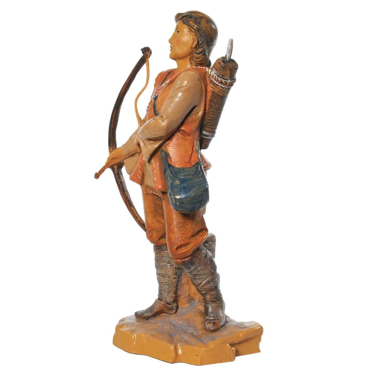 Statua presepe 12 cm cacciatore arco