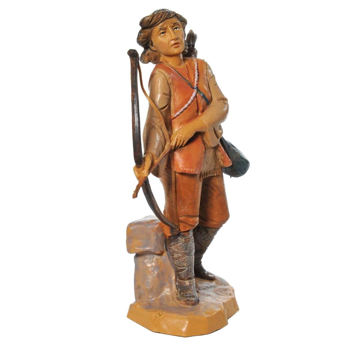 Statua presepe 12 cm cacciatore arco