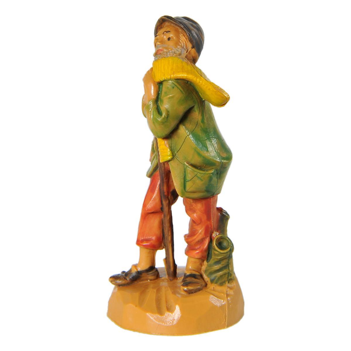 Statua presepe 6.5 cm pastore bastone