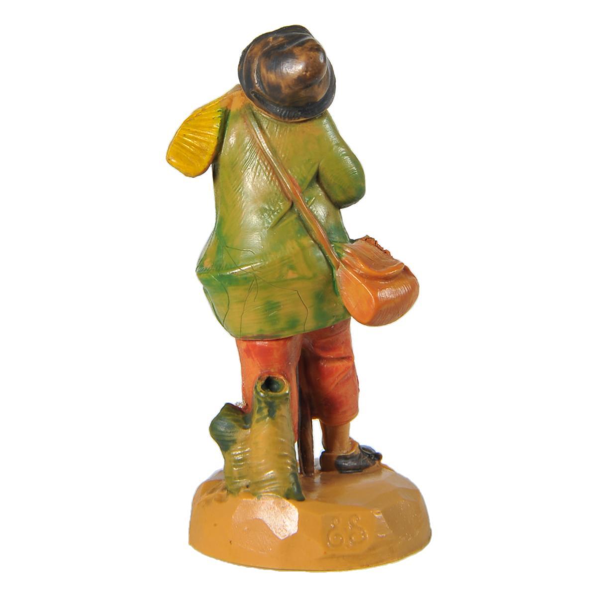 Statua presepe 6.5 cm pastore bastone