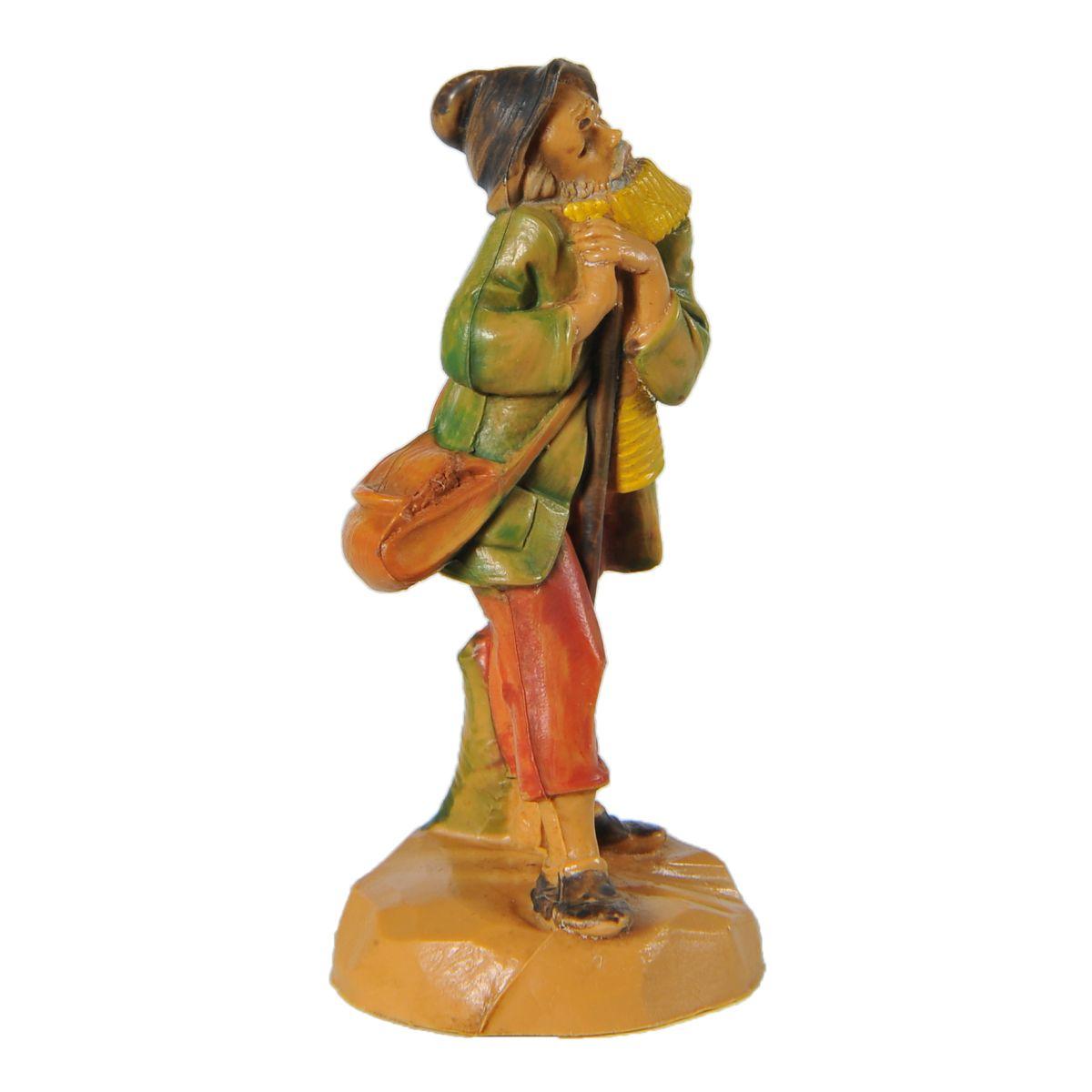 Statua presepe 6.5 cm pastore bastone