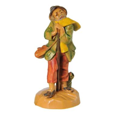 Statua presepe 6.5 cm pastore bastone
