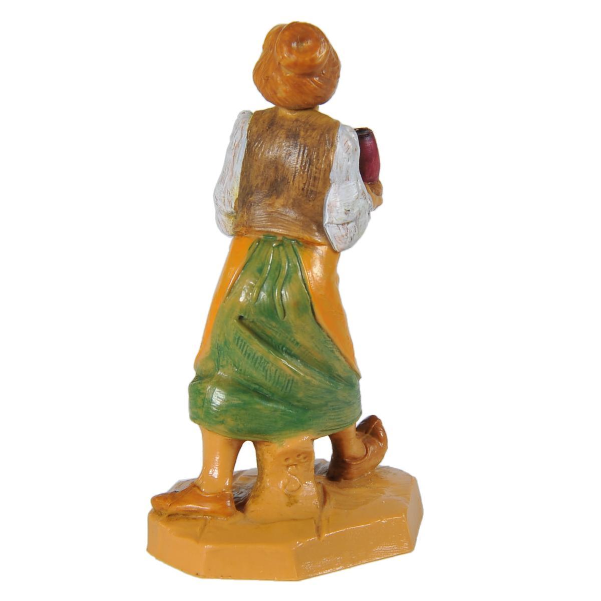 Statua presepe 6.5 cm pastorella vassoio