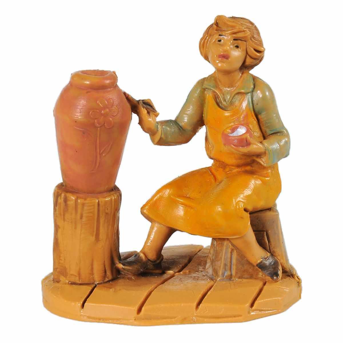 Statua presepe 6.5 cm pastore vasaio