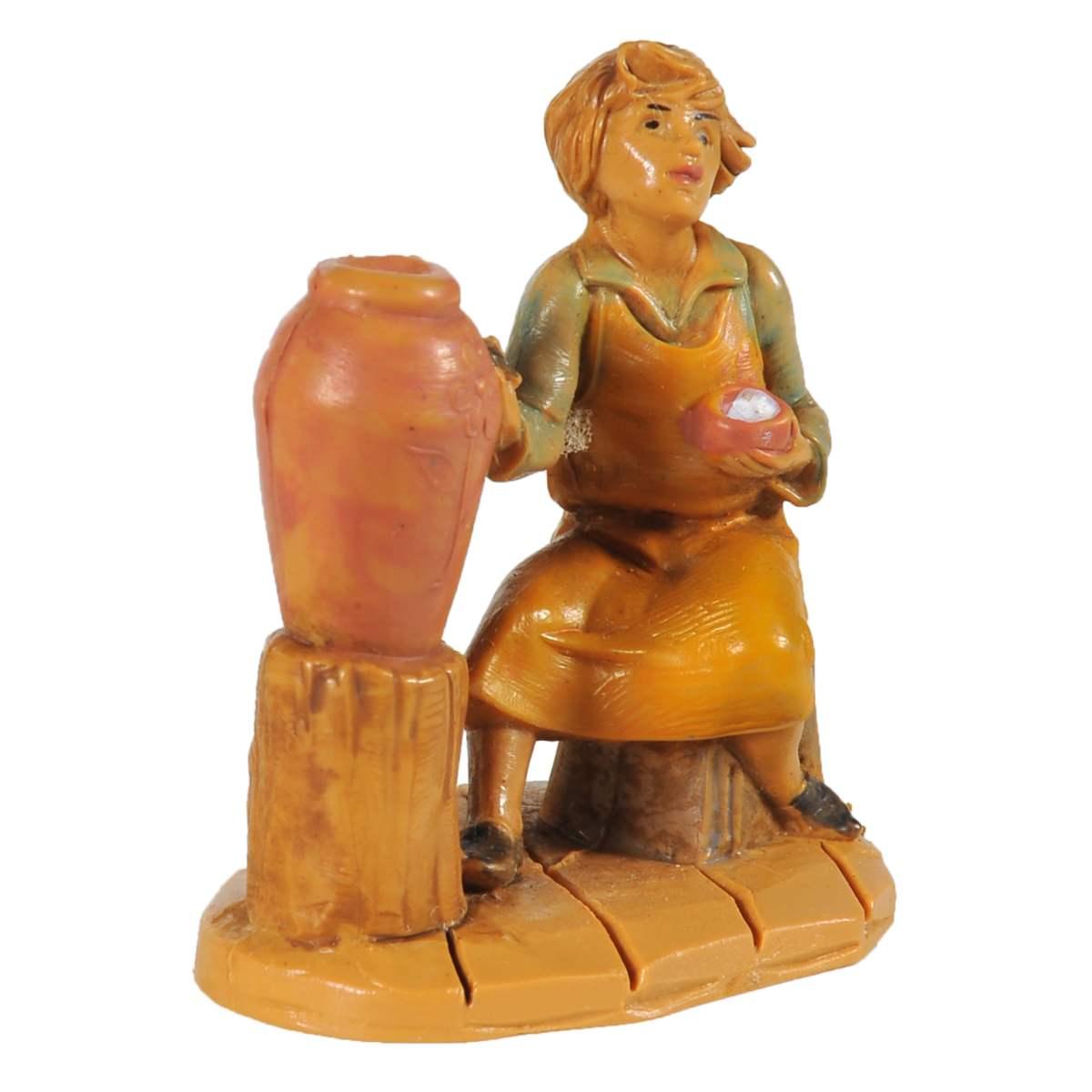 Statua presepe 6.5 cm pastore vasaio