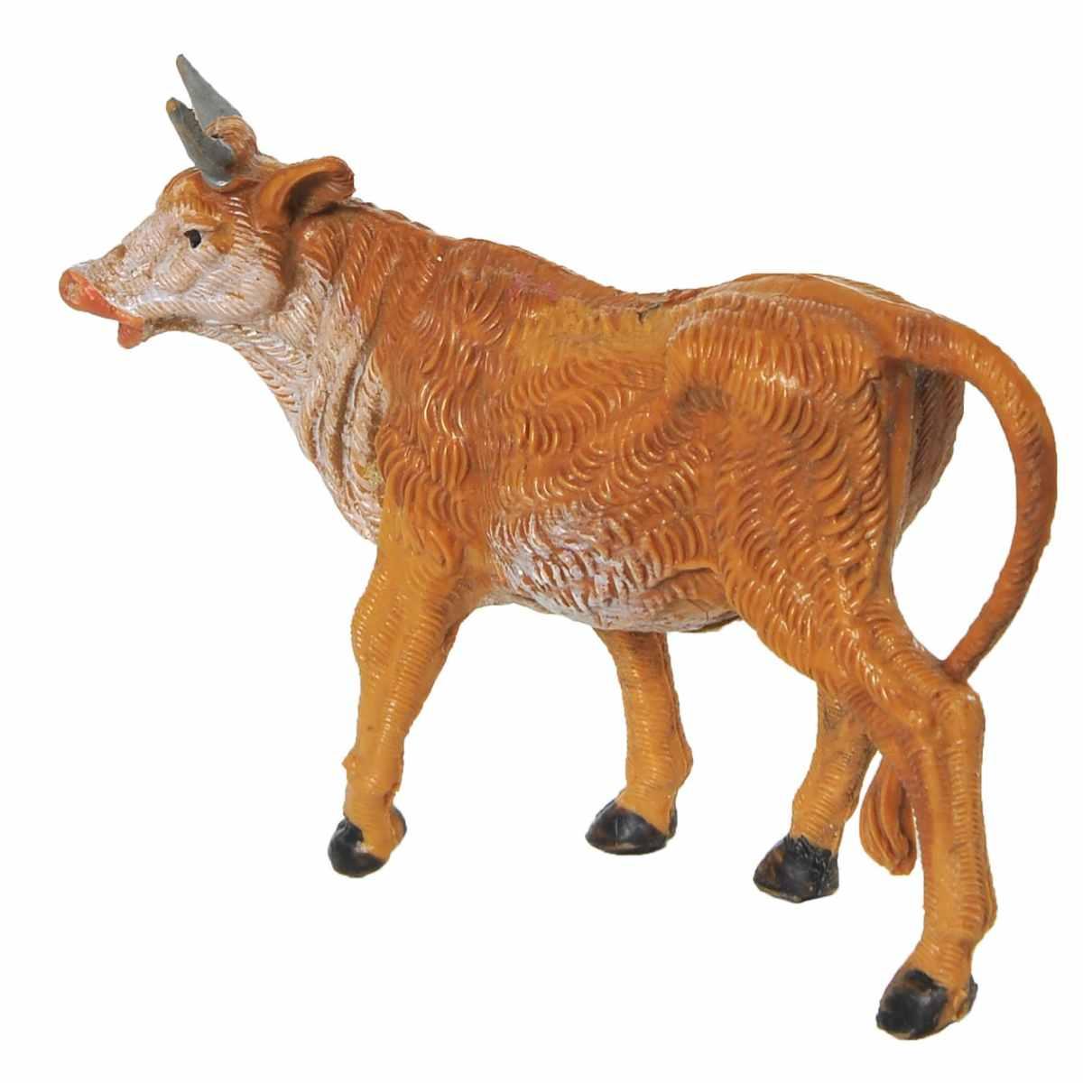 Statua presepe 6.5 cm bue in piedi