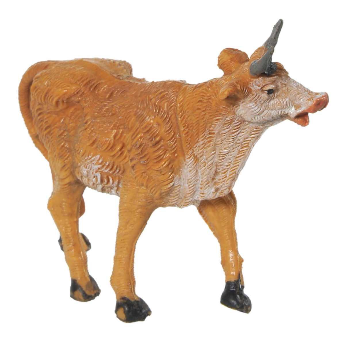 Statua presepe 6.5 cm bue in piedi
