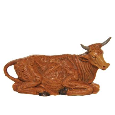 Statua presepe 10 cm bue sdraiato