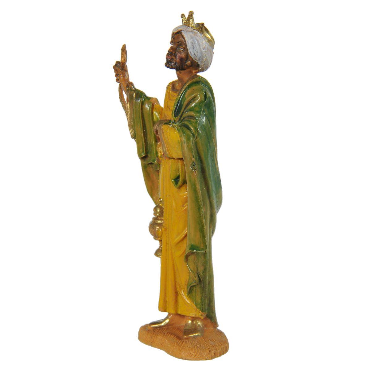Statua presepe 10 cm re magio baldassarre