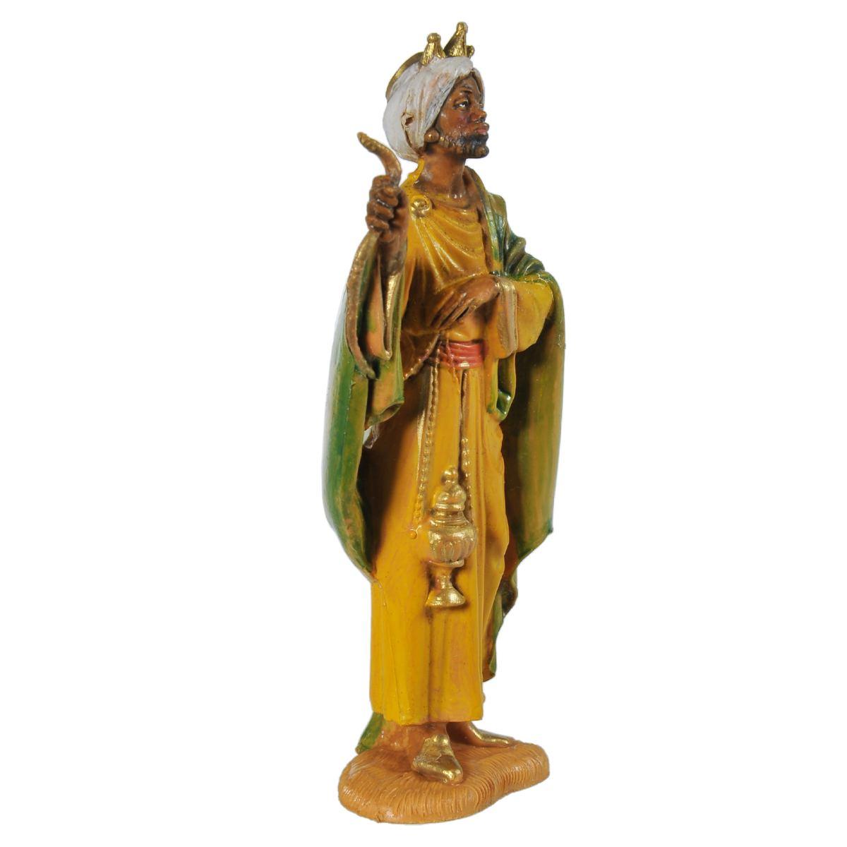Statua presepe 10 cm re magio baldassarre