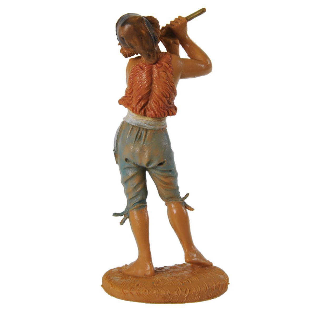 Statua presepe 10 cm pastore flauto