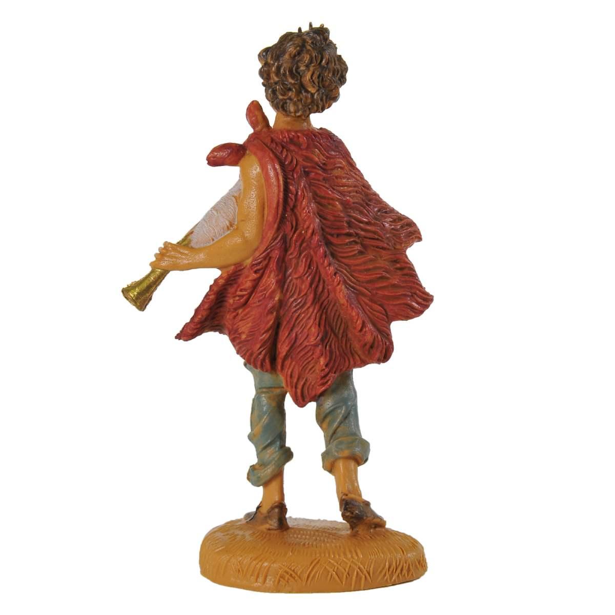 Statua presepe 10 cm pastore zampogna