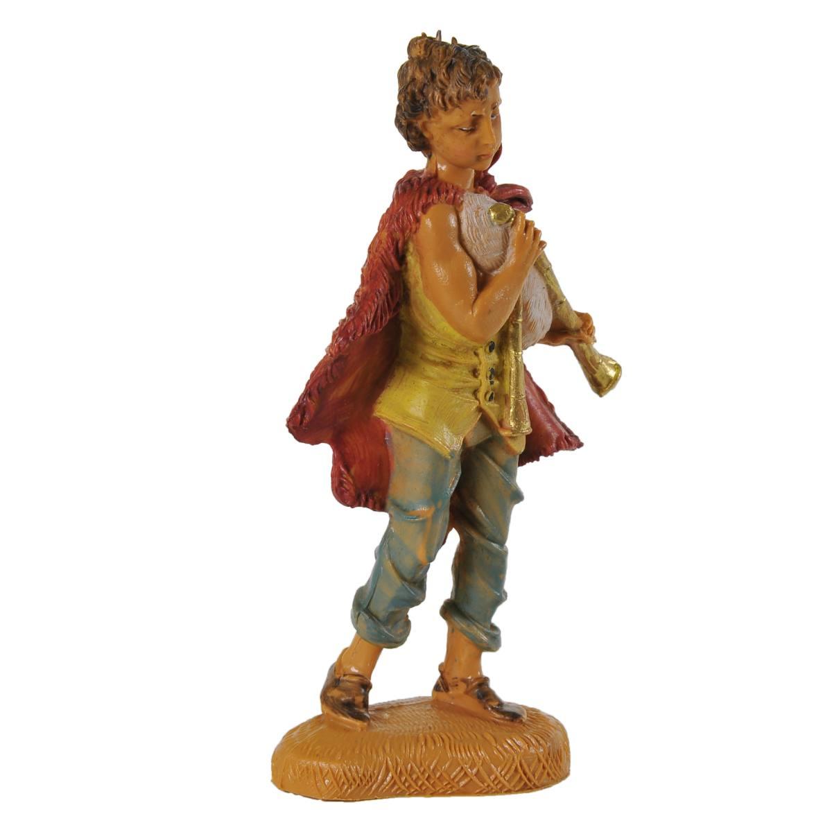 Statua presepe 10 cm pastore zampogna