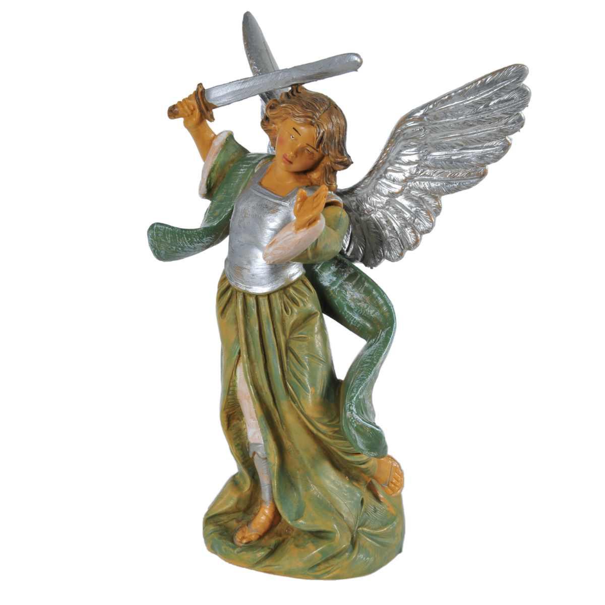 Statua presepe 12 cm angelo san michele spada