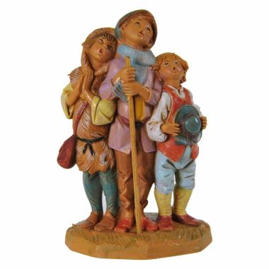 Statua presepe 12 cm coro bambini