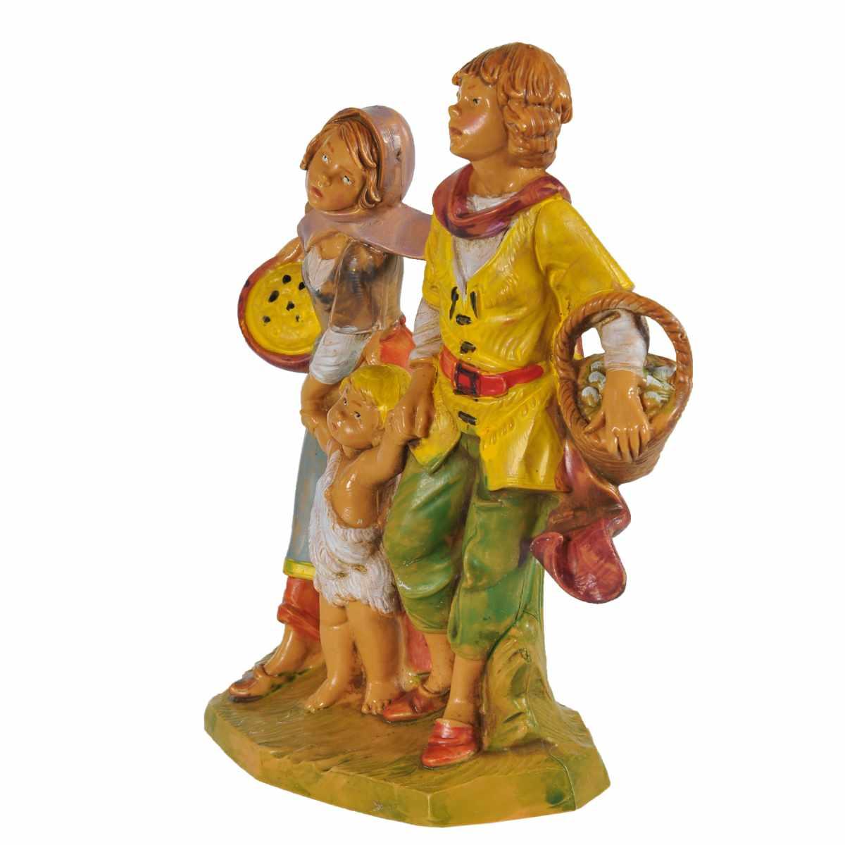 Statua presepe 12 cm pastorelli per mano