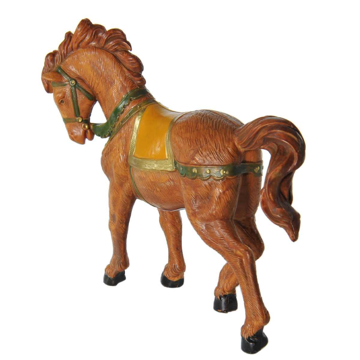 Statua presepe 12 cm cavallo marrone