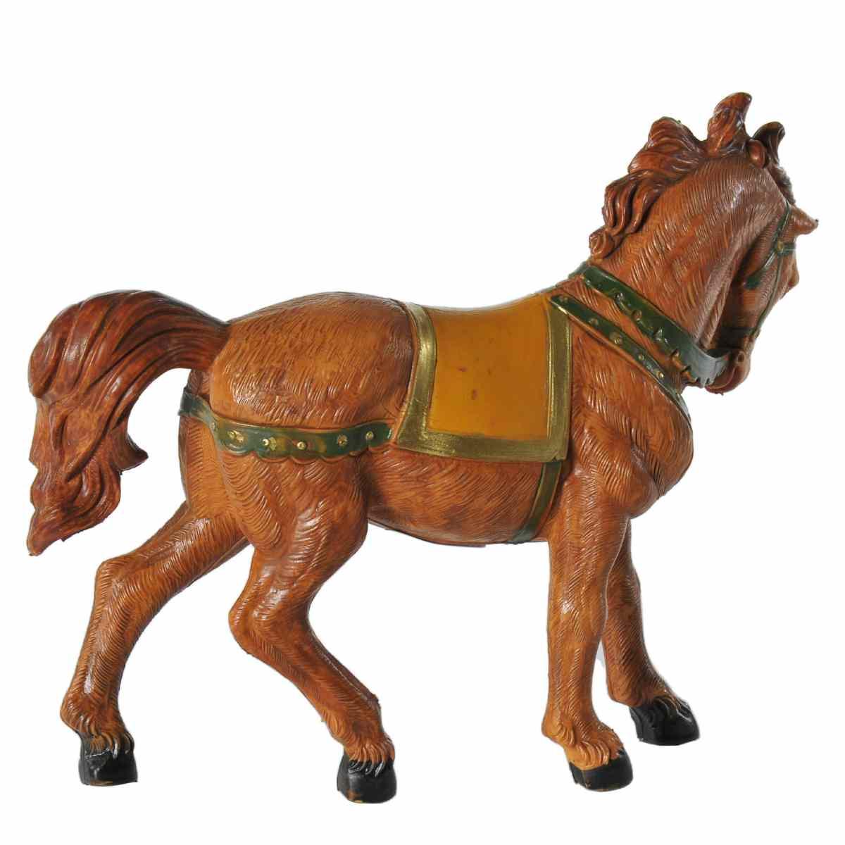 Statua presepe 12 cm cavallo marrone