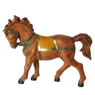Statua presepe 12 cm cavallo marrone
