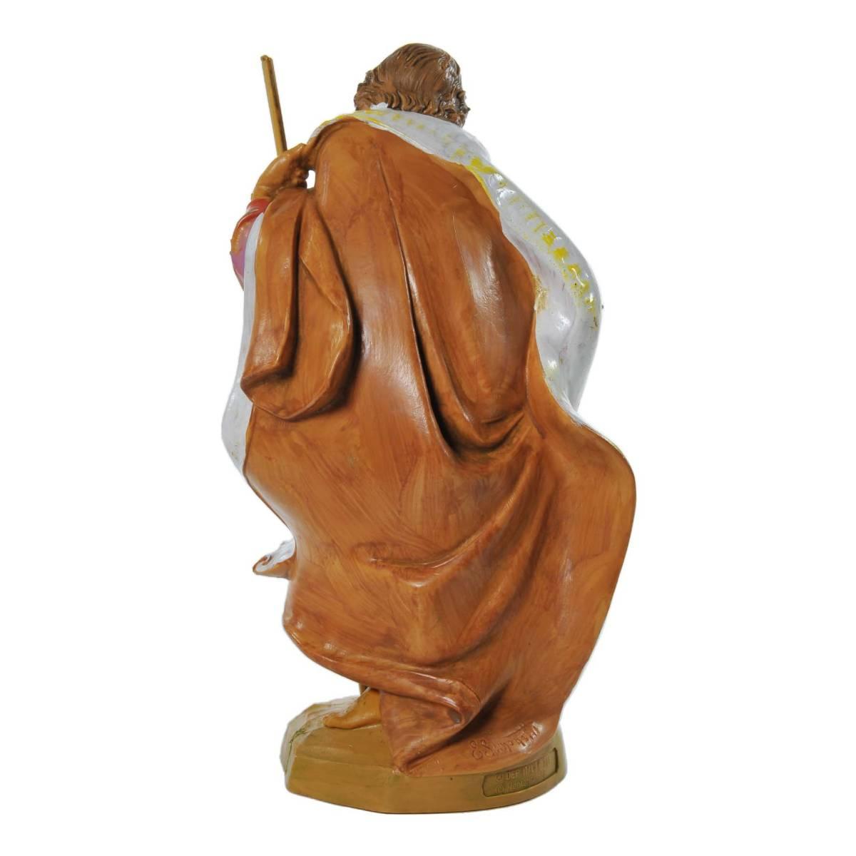 Statua presepe 19 cm san giuseppe con bastone