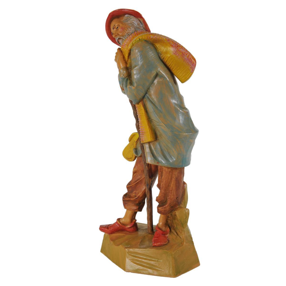 Statua presepe 19 cm pastore bastone
