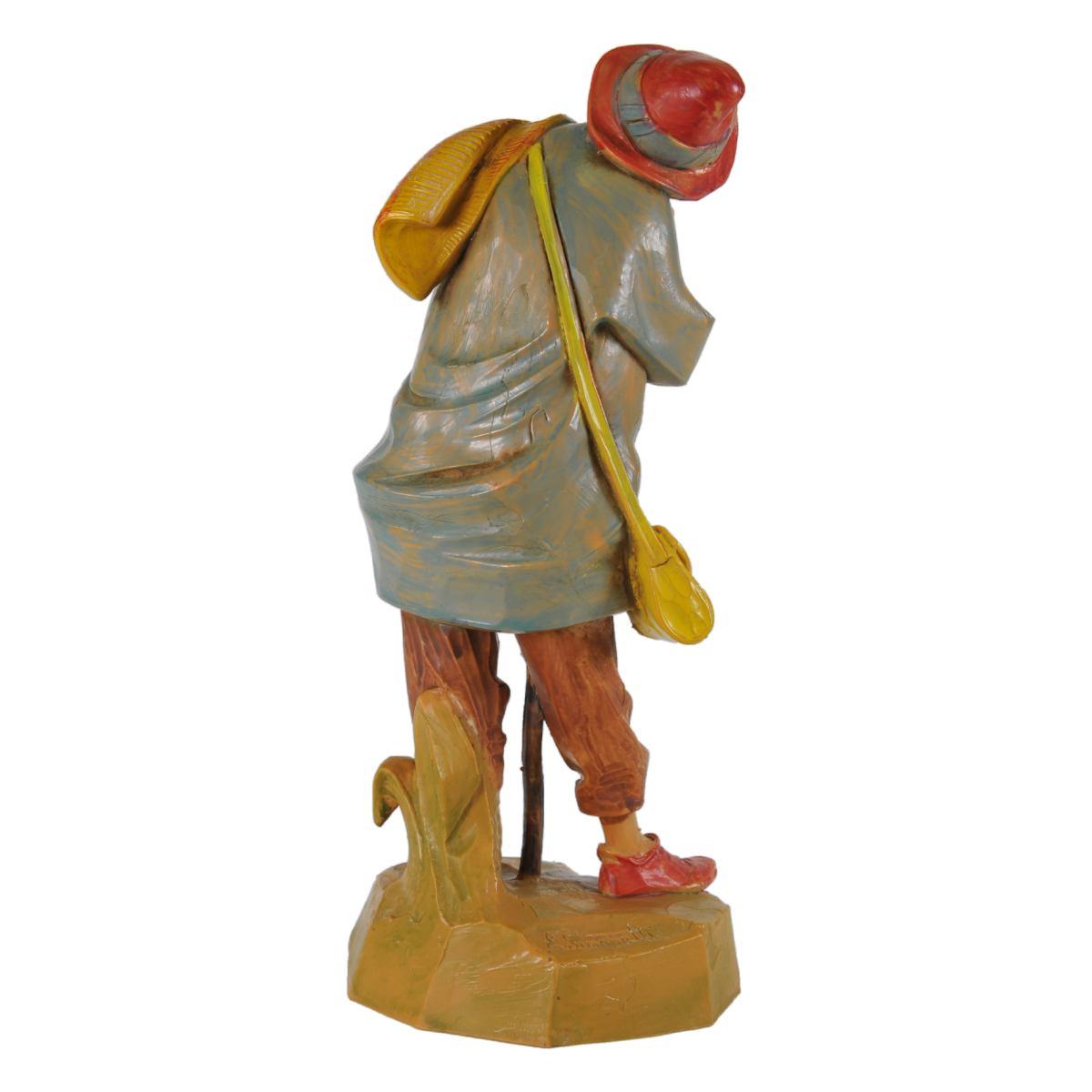 Statua presepe 19 cm pastore bastone