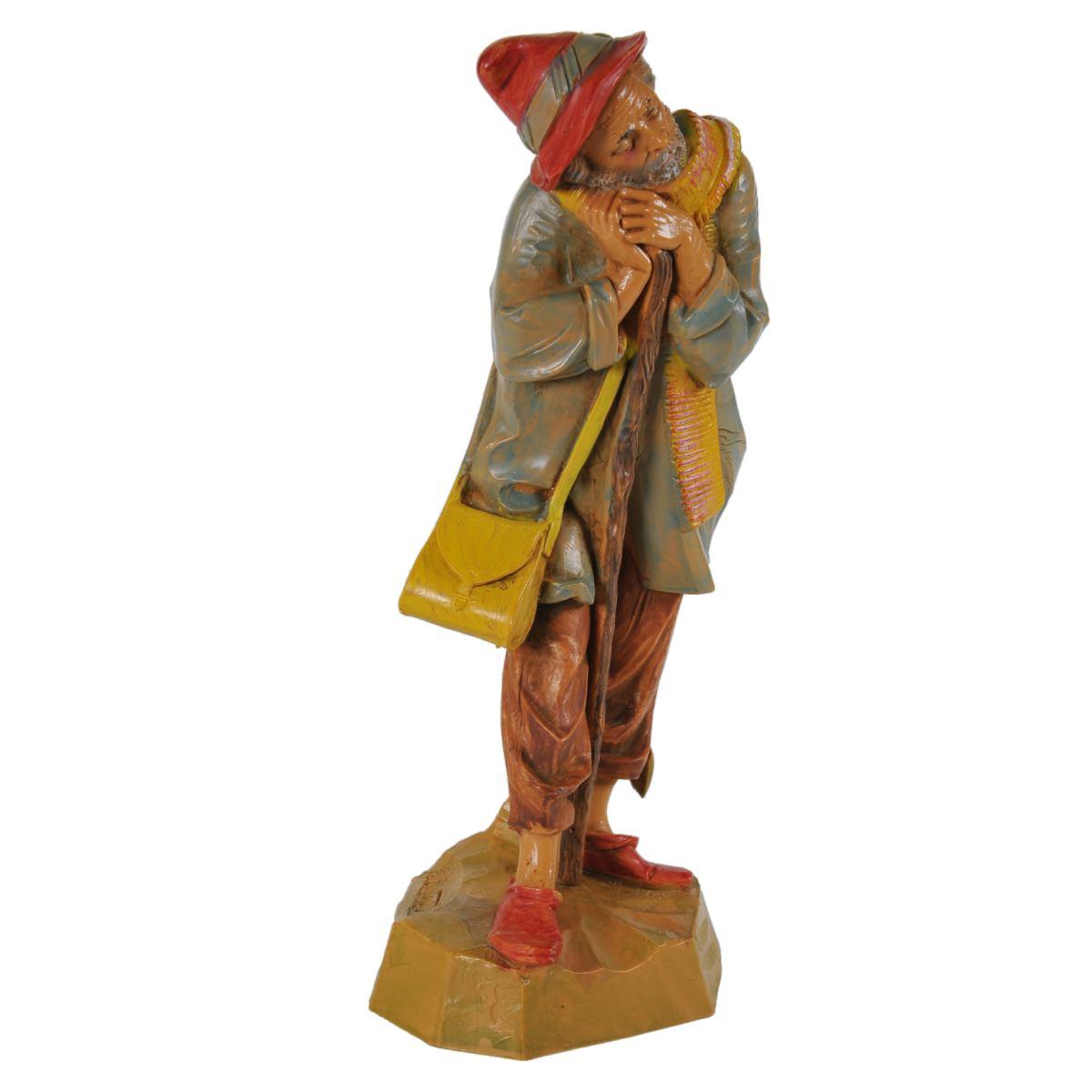 Statua presepe 19 cm pastore bastone
