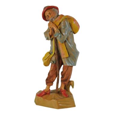 Statua presepe 19 cm pastore bastone