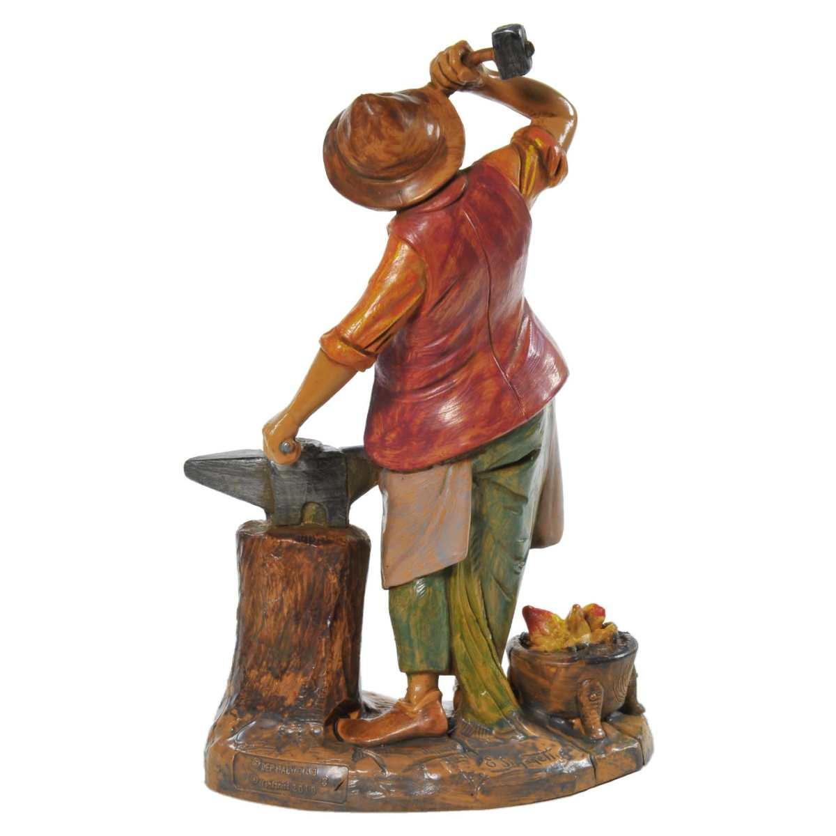 Statua presepe 19 cm fabbro banco lavoro