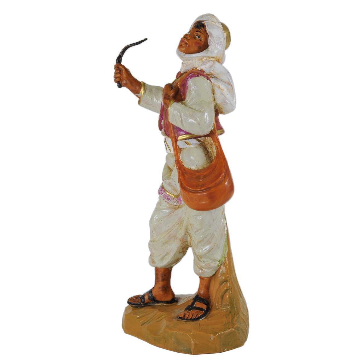 Statua presepe 19 cm pastore turbante