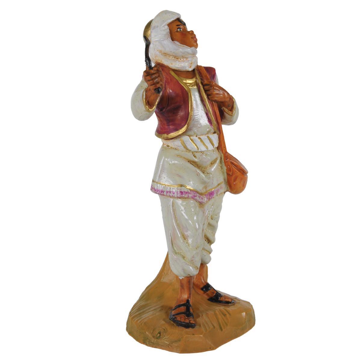 Statua presepe 19 cm pastore turbante