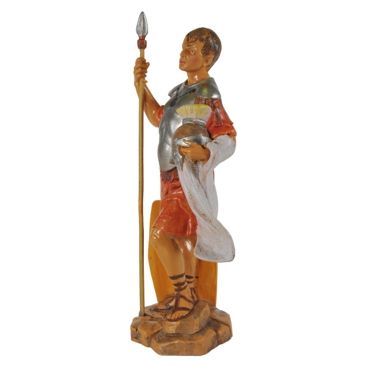 Statua presepe 19 cm soldato romano scudo pica elmo