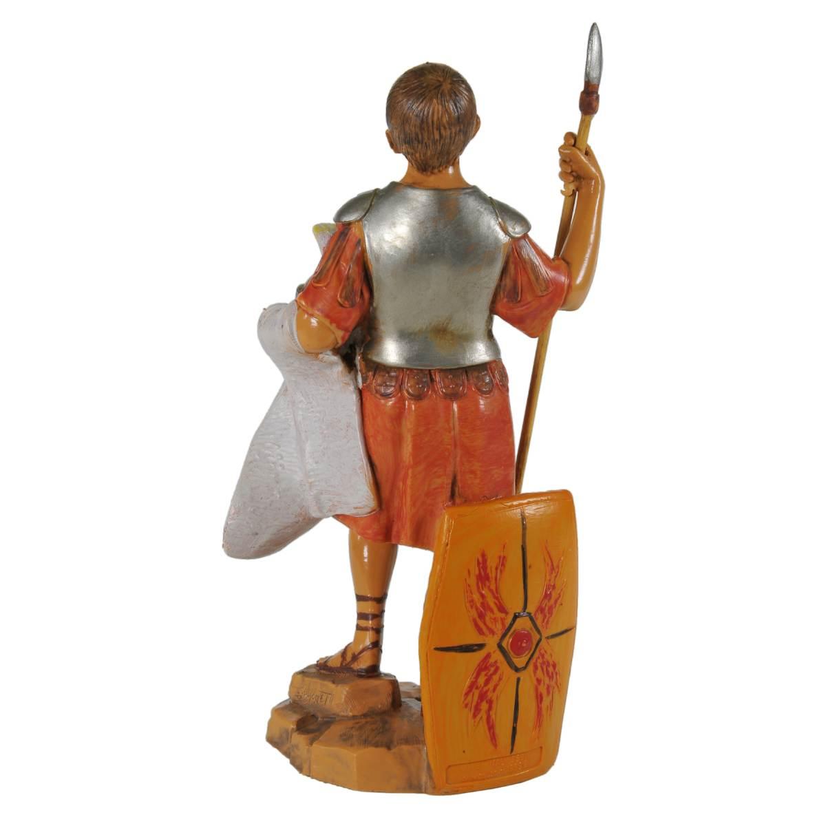 Statua presepe 19 cm soldato romano scudo pica elmo