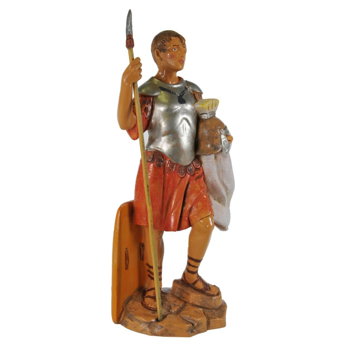 Statua presepe 19 cm soldato romano scudo pica elmo