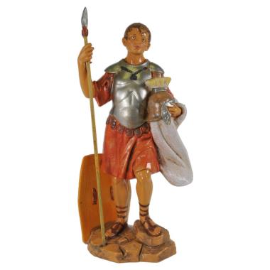 Statua presepe 19 cm soldato romano scudo pica elmo