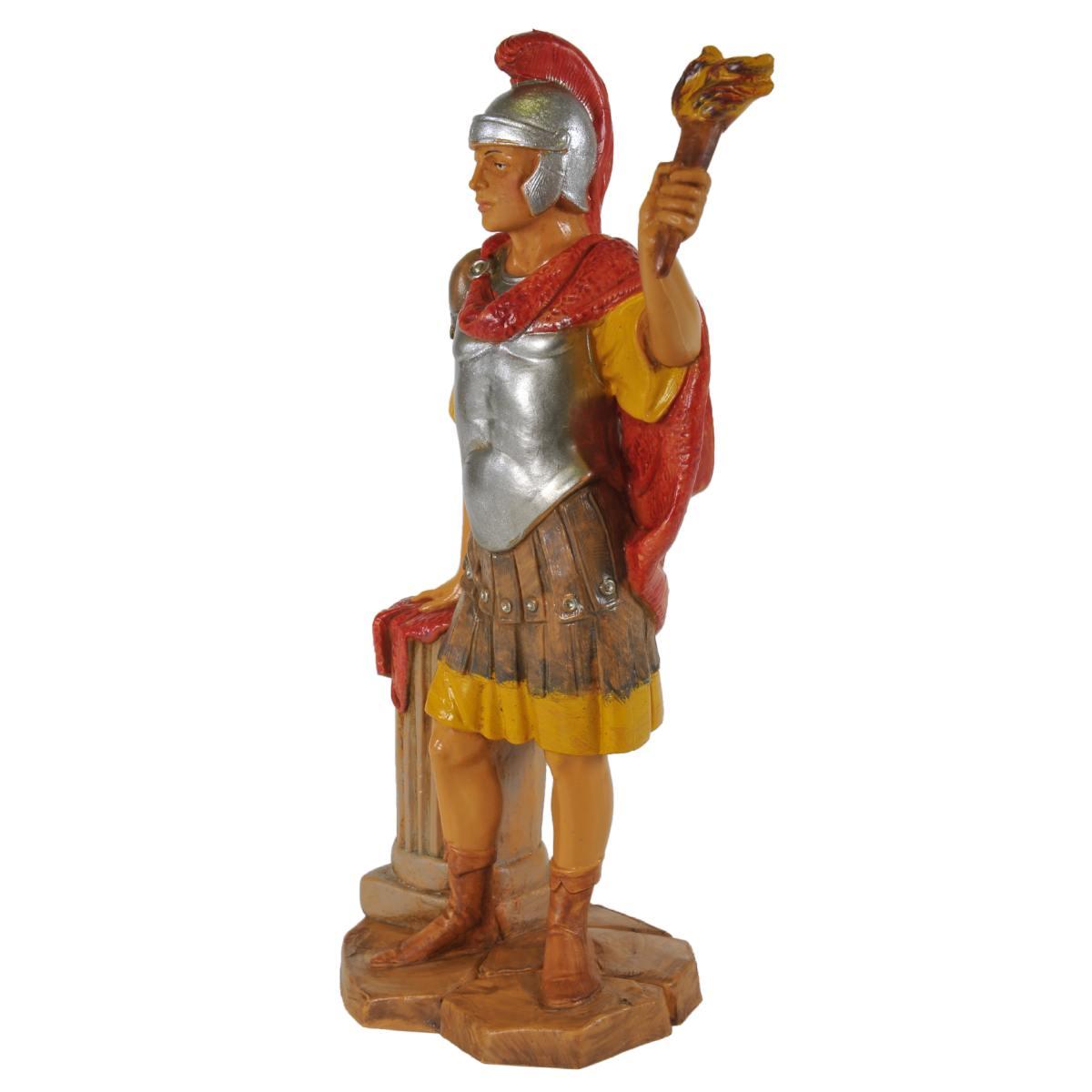 Statua presepe 19 cm soldato romano fiaccola