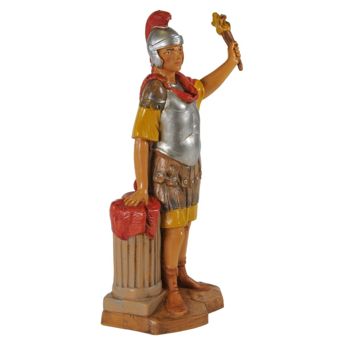 Statua presepe 19 cm soldato romano fiaccola