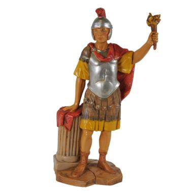 Statua presepe 19 cm soldato romano fiaccola