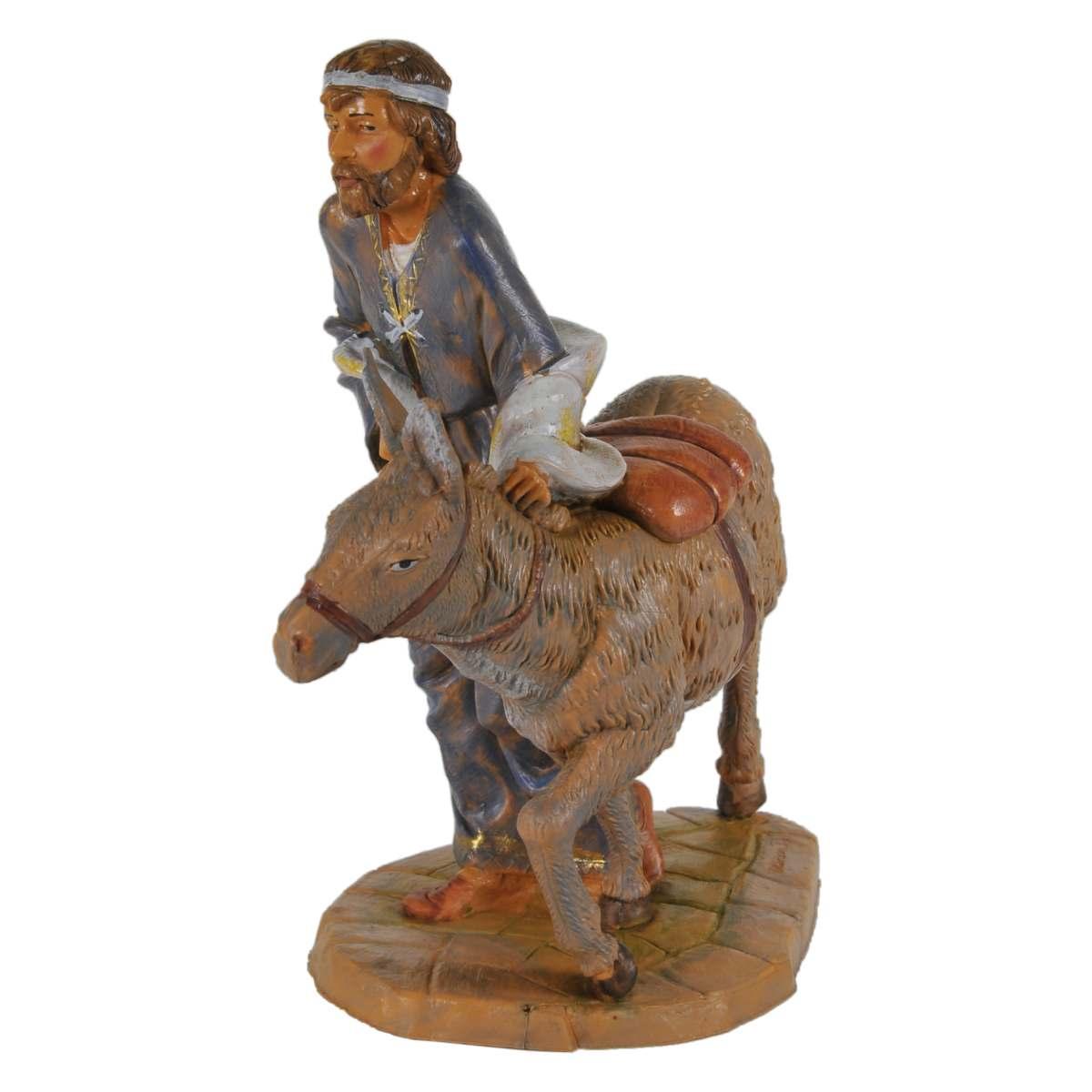 Statua presepe 19 cm pastore asino