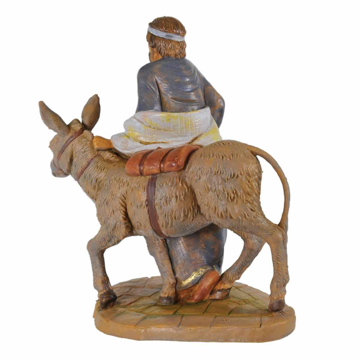 Statua presepe 19 cm pastore asino