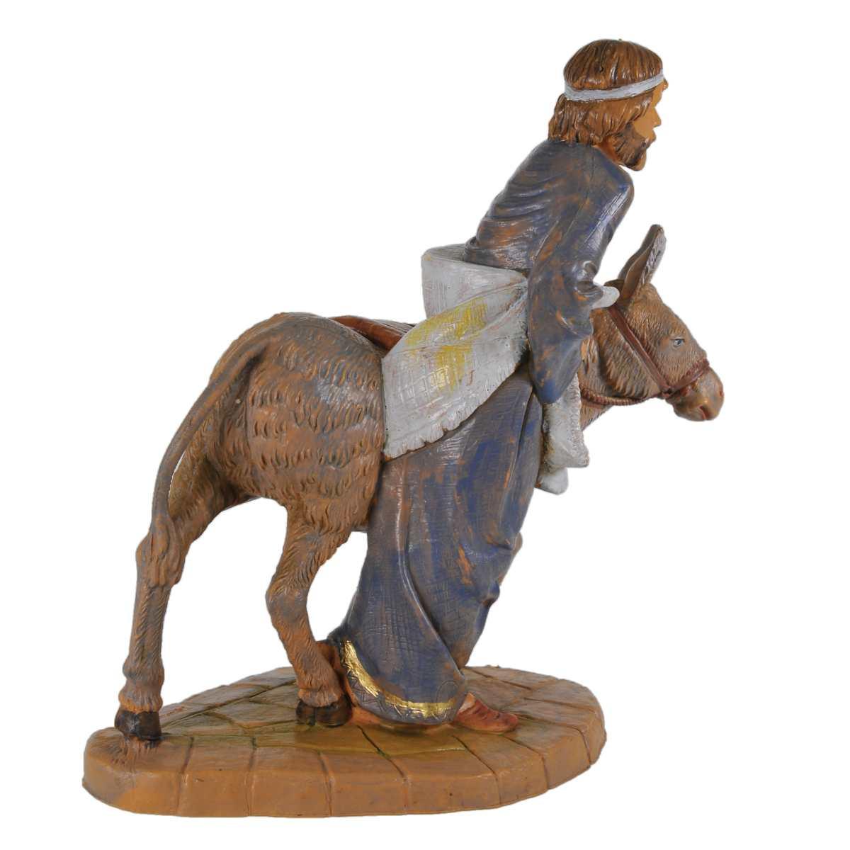 Statua presepe 19 cm pastore asino