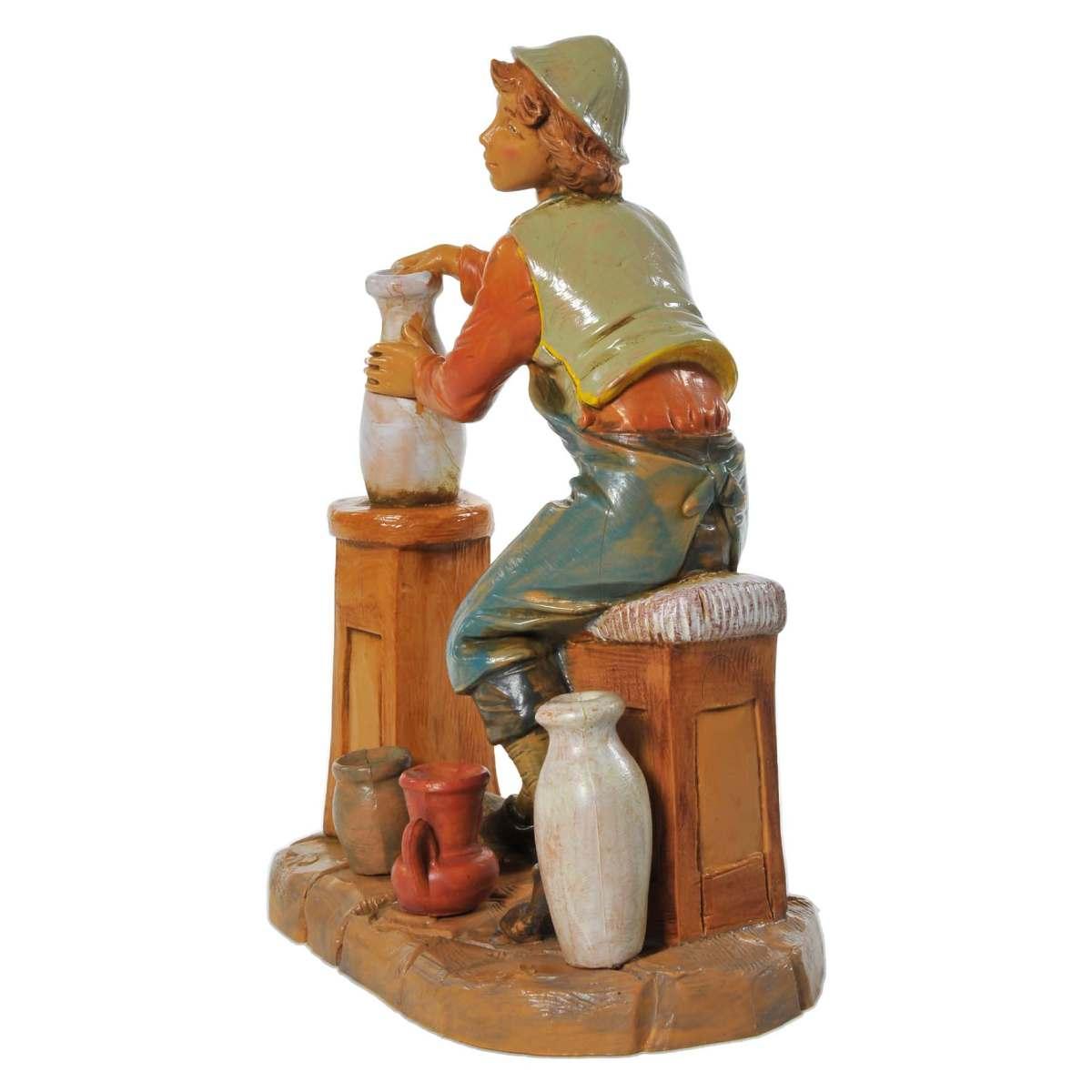 Statua presepe 19 cm ceramista vasi